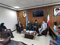 نشست صمیمی دکتر حمیدی راد با جناب سرهنگ فرحبخش فرمانده ناحیه مقاومت سپاه پاسداران شهرستان قاینات